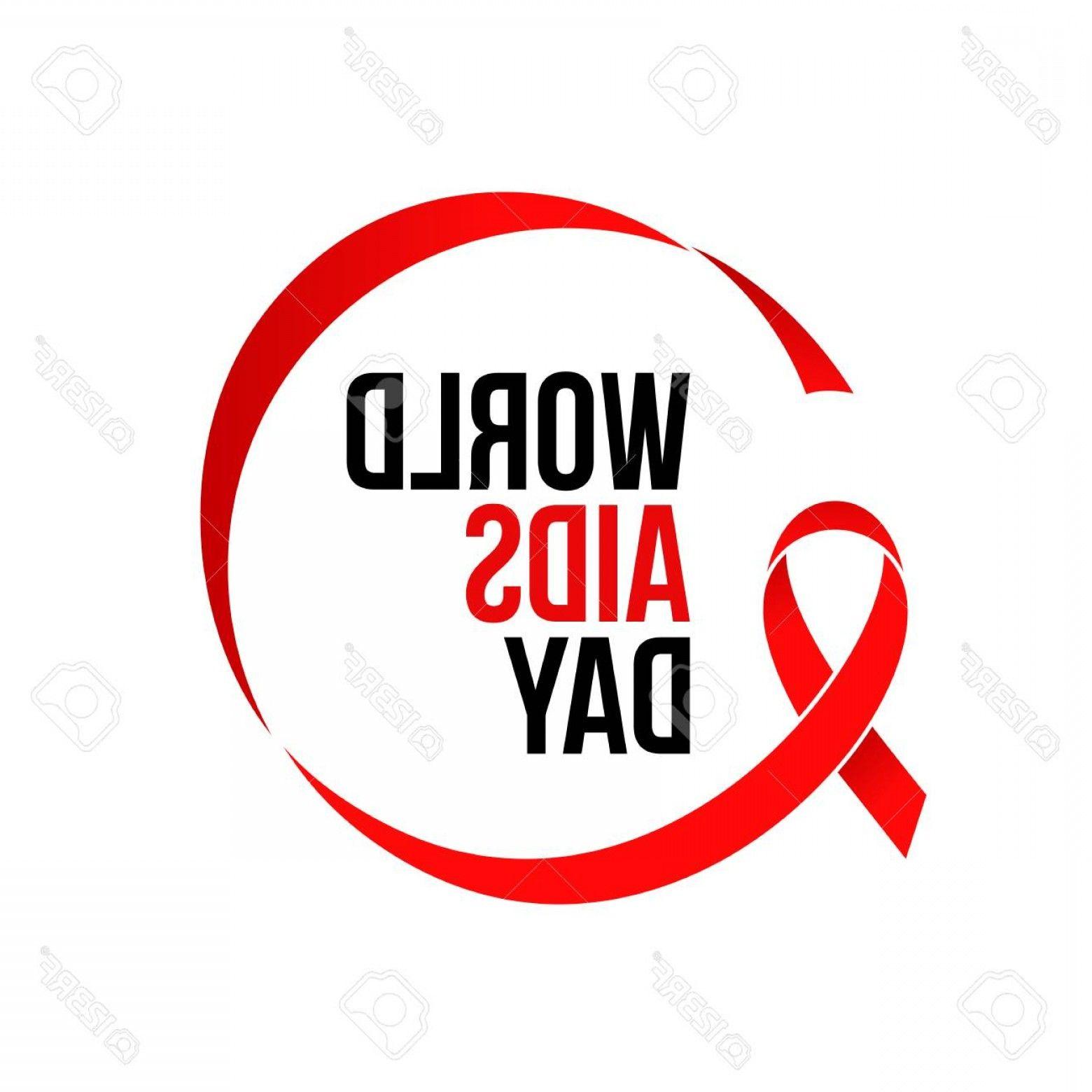 Aids Ribbon Logo - Photostock Vector World Aids Day Red Ribbon Icon Logo For December