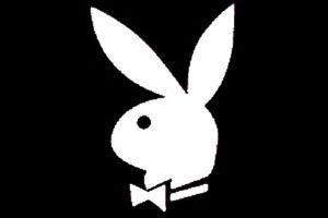 Cool Rabbit Logo - Playboy Flag Rabbit Bunny Head Logo Black And White Cool Novelty ...
