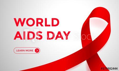 Aids Ribbon Logo - World AIDS day red ribbon web banner background for 1 December ...