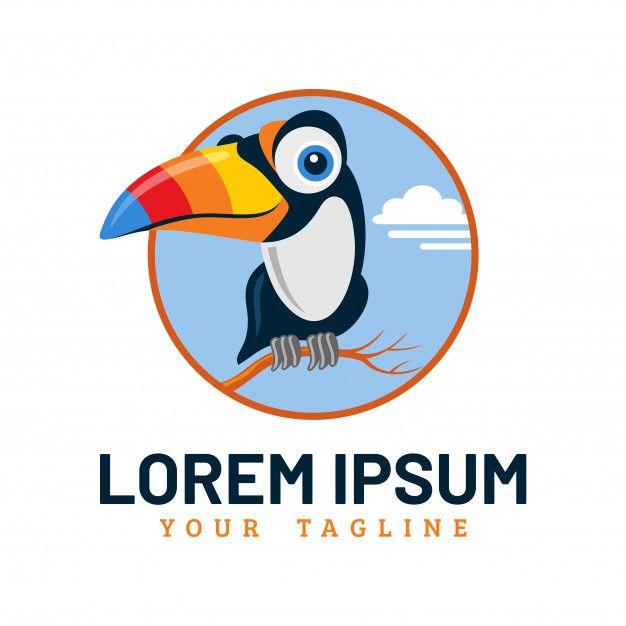 Toucan Logo - Cute toucan bird logo template Vector | Premium Download