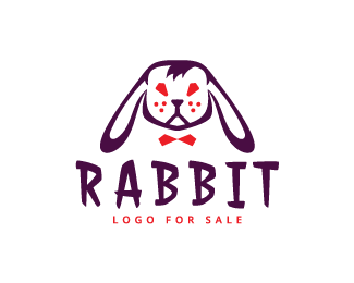 Rabbit Head Logo - Rabbit Head Designed