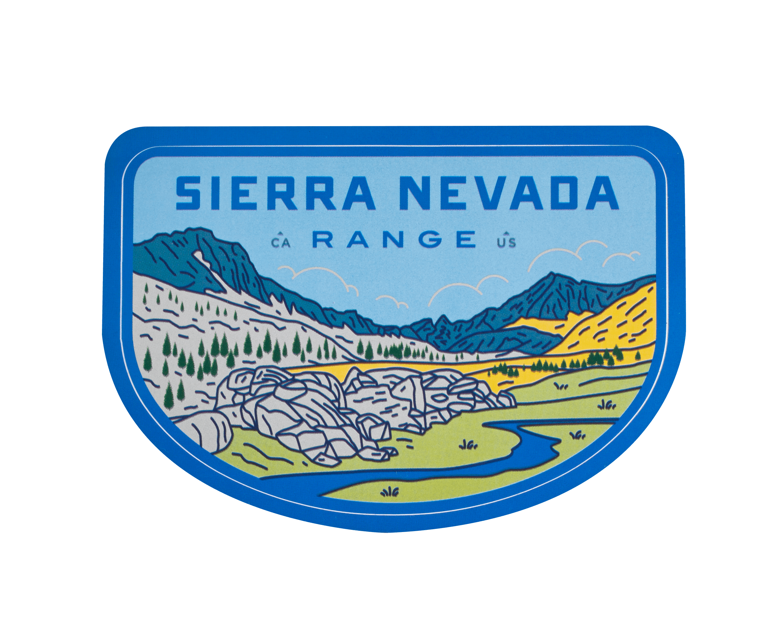Serria Nevada Logo - Sierra Nevada Range Sticker