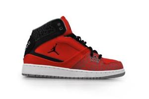 Fire Red and Black Nike Logo - Junior's Nike Jordan 1 Flight (GS) - 374452603 - Fire Red Black ...
