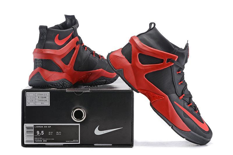 Fire Red and Black Nike Logo - High Fashion 2016 Nike Mens Basketball Sneakers Lebron 13 Fire Red
