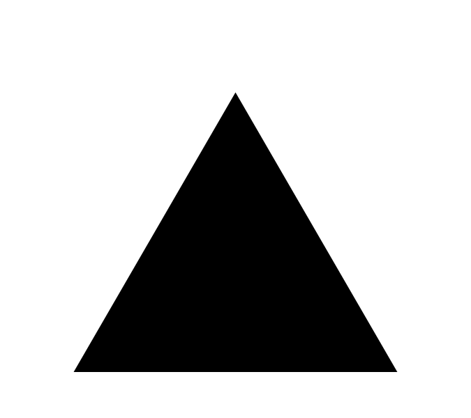 White and Black Triangle Logo - File:Black triangle with thick white border.svg - Wikimedia Commons