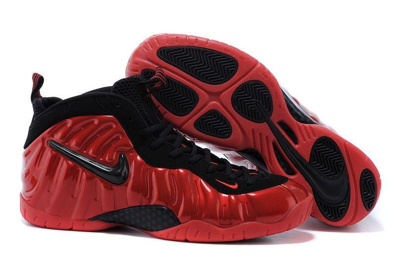 Fire Red and Black Nike Logo - Elegant Nike Foamposites Fire Red Black Shoes 30688423