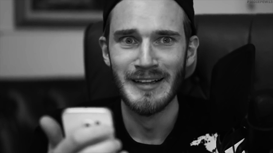PewDiePie Black and White Logo - PewDiePie discovered by gothicaris on We Heart It