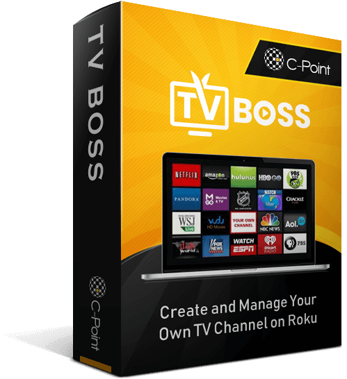 App TV Commercial Logo - TV BOSS - Roku app that allow make money via Roku TV Ads