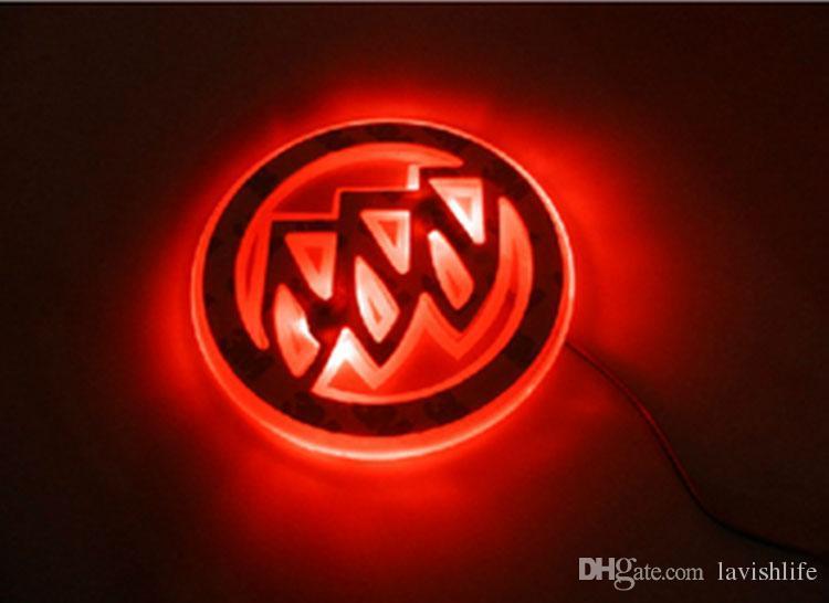 Red Buick Logo - Buick LED Logo Light Car Badge Blue Red White 2D Auto Sticker Light ...