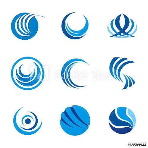 Blue Corporate Logo - corporate logo circle swirl round vector design this stock