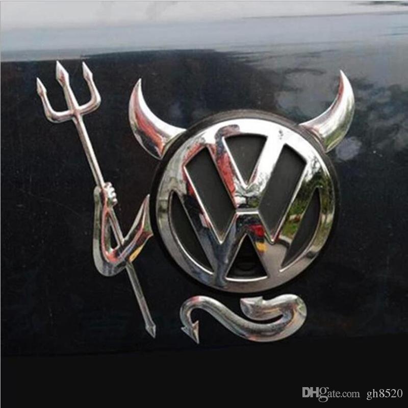 Red Buick Logo - Demon PVC Car Sticker Decal Gold Silvery Red Color Devil Car