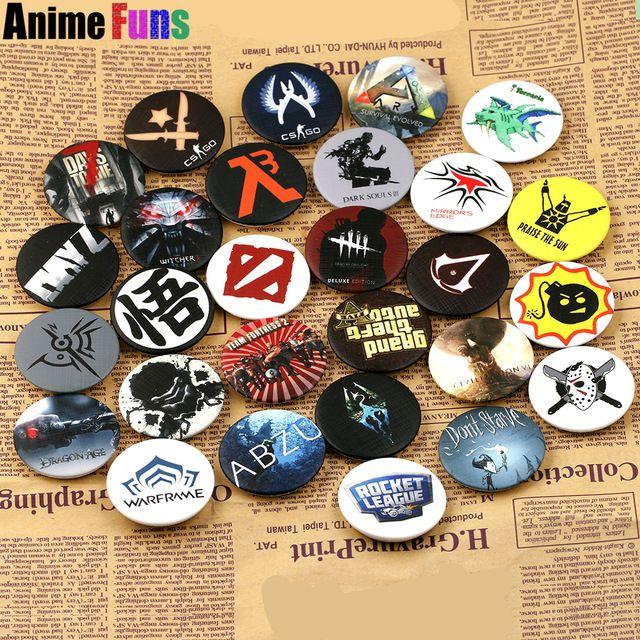 C S 2 Back to Back Logo - Hot Games Dota 2 CS GO Logo Pin BUTTONS Badges Brooches School Bag