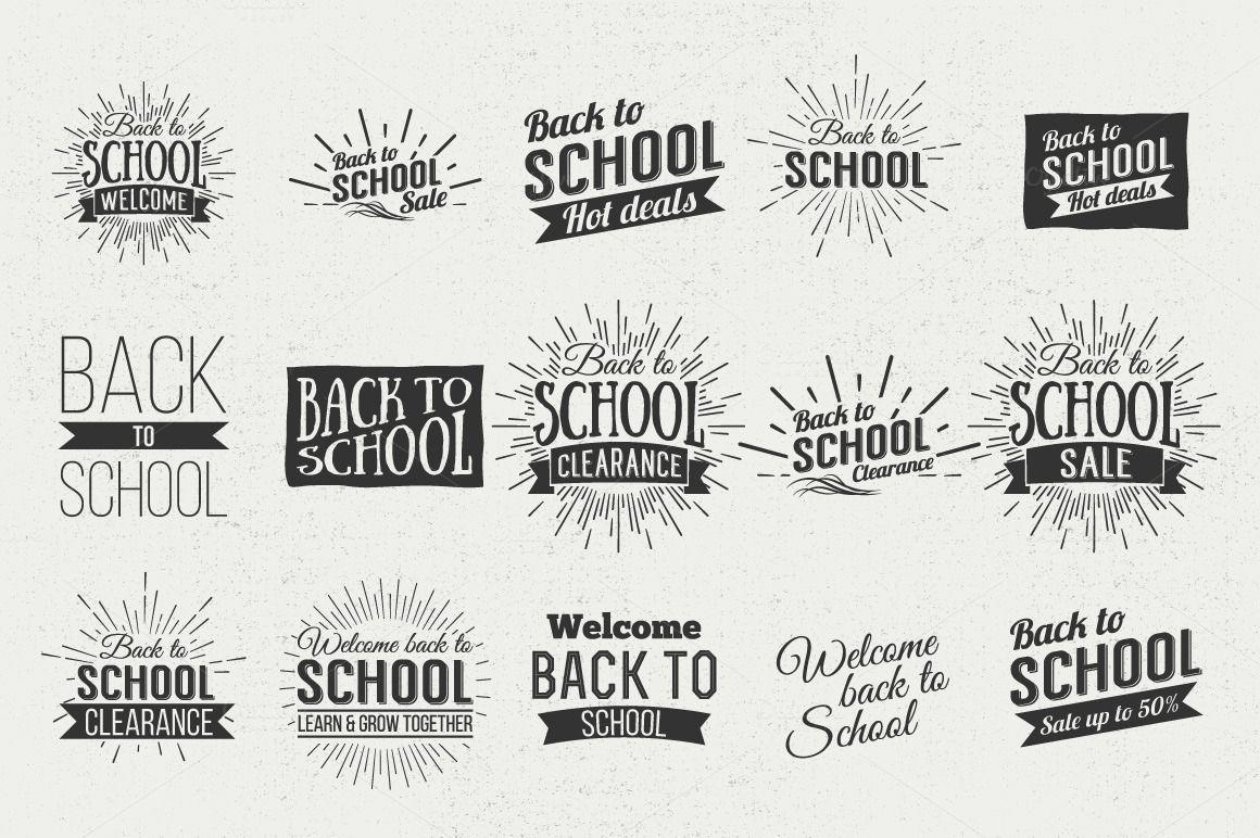 C S 2 Back to Back Logo - Awesome Back To School Logo Collection Fully editable vector files