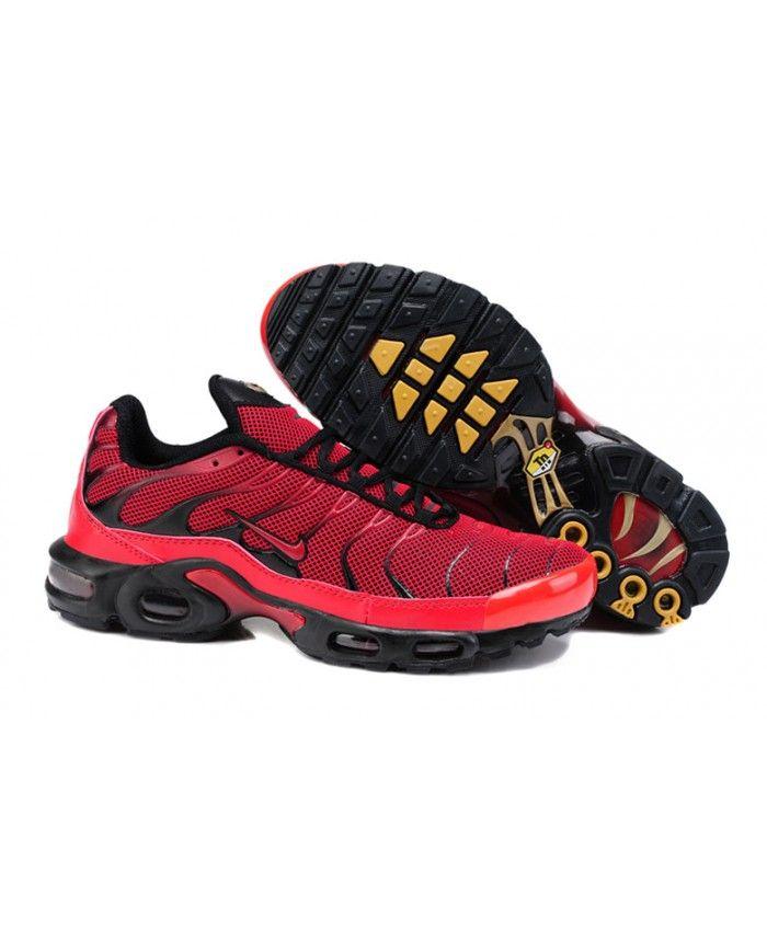Fire Red and Black Nike Logo - Men's Nike Air Max TN Fire Red Black Yellow Trainer