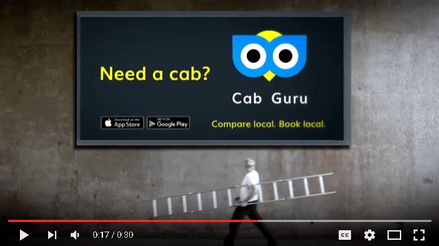 App TV Commercial Logo - Cab Guru TV advert - Cab Guru