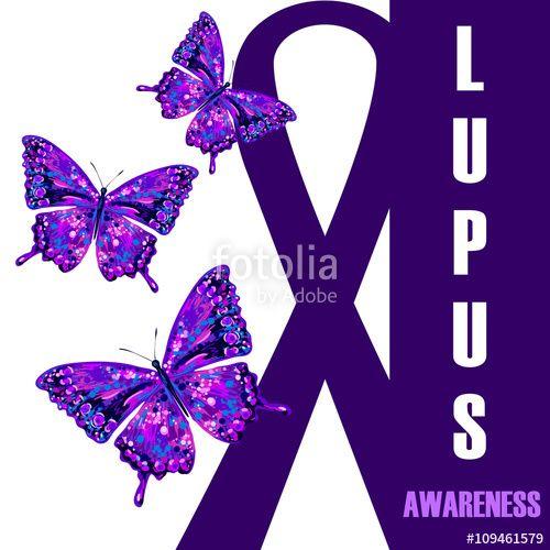 Lupus Butterfly Logo - World lupus awareness day. Butterfly vector design sign. Symbol