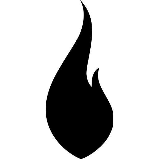 Black and White Flame Logo - Black Flame Icon Image and White Flame Icon, Fire Flames