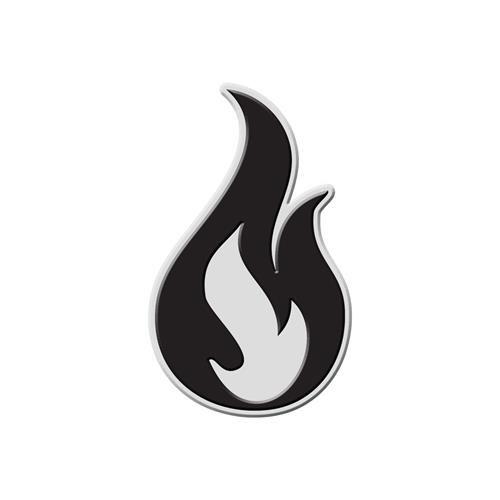 Black and White Flame Logo - Flame Logo Enamel : RSRC : Like Moths To Flames