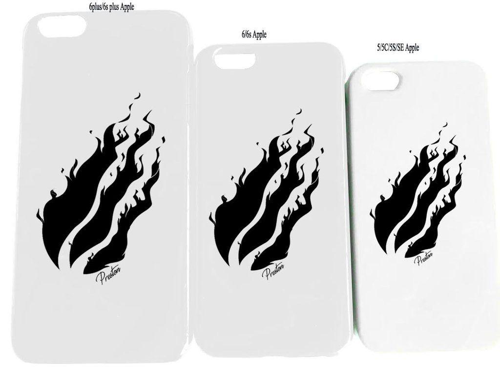 Black and White Flame Logo - Phone Case (White W Black Flame)