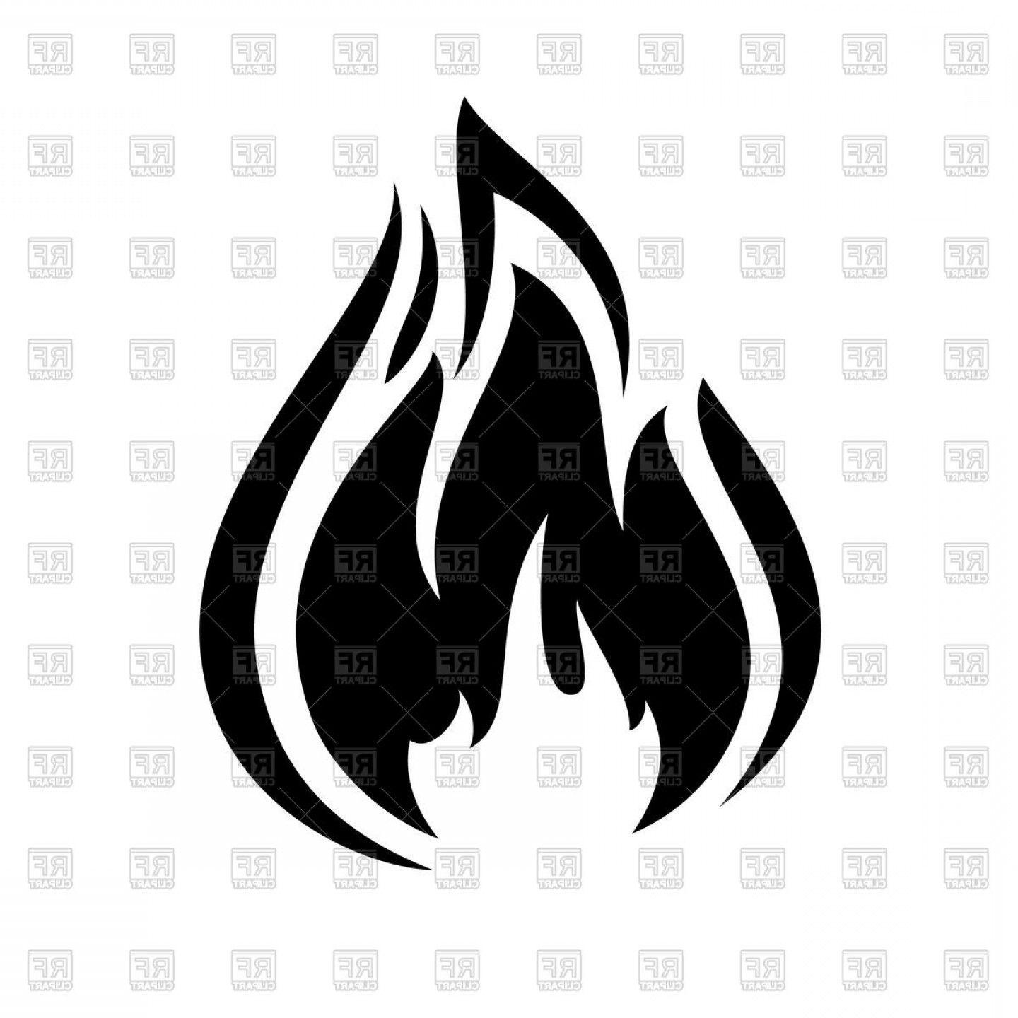 Black and White Flame Logo - Flames Vector Art Black And White | SHOPATCLOTH