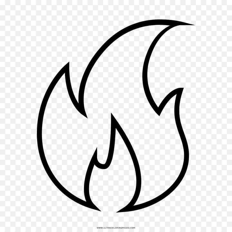 Black and White Flame Logo - Drawing Fire Black and white Flame png download*1000