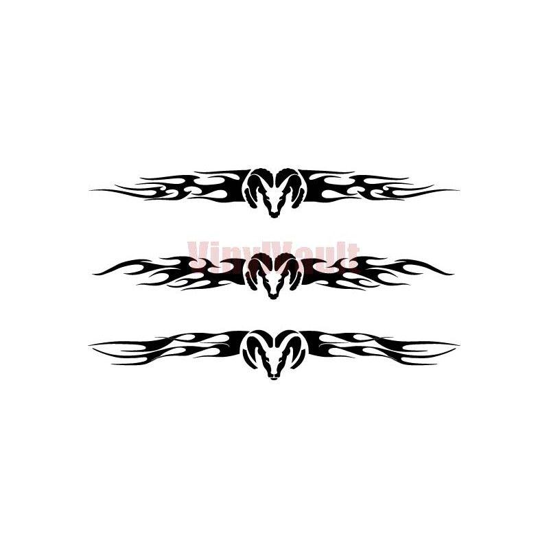 Black and White Flame Logo - ram flame Logo Vinyl Car Decal