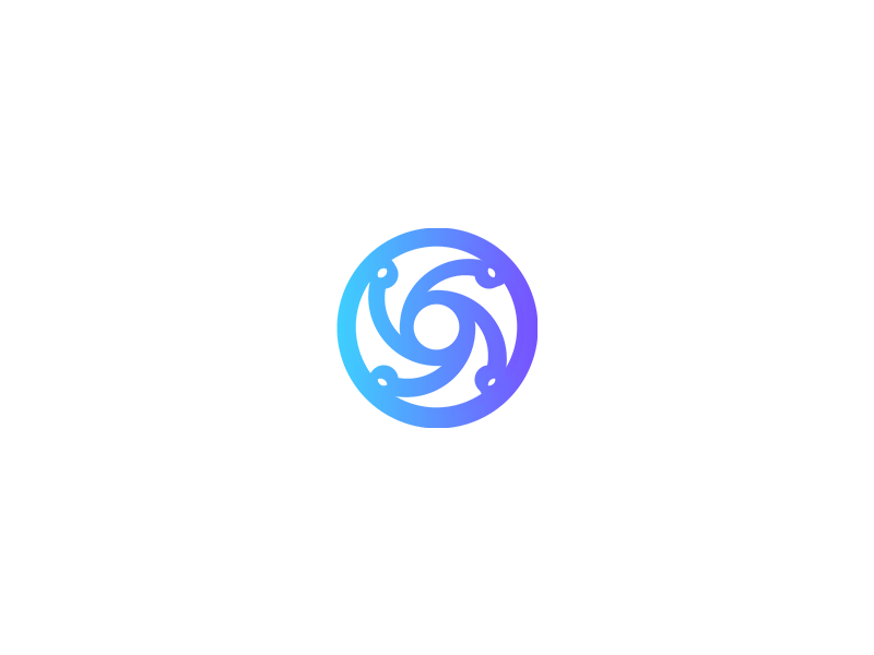 Single Circle Logo - Abstract Blue Circle Logo