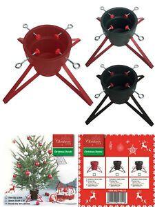 Green Tree with Red S Logo - Metal Christmas Tree Stand Base Cover Red Black Four Leg Green ...