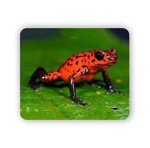 Red and Green with Black Tree Logo - Red And Black Tree Frog Mouse Pad 9.25 X 7.75