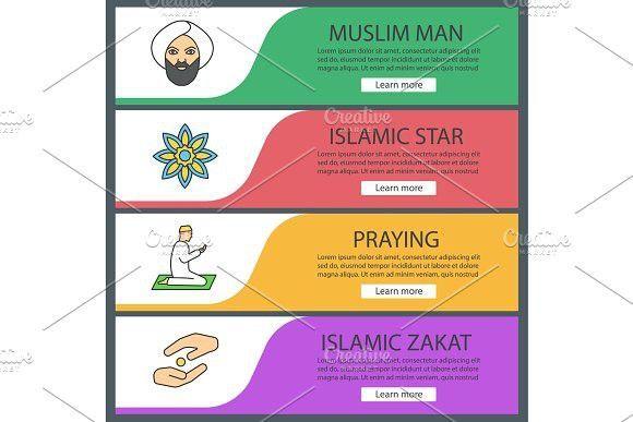 Magnata M Logo - Islamic culture web banner templates set | Banner template, Web ...