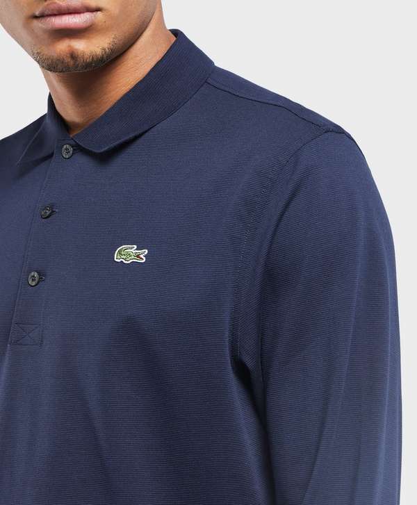 Alligator Polo Shirts with Logo - Lacoste Alligator Long Sleeve Polo Shirt | scotts Menswear