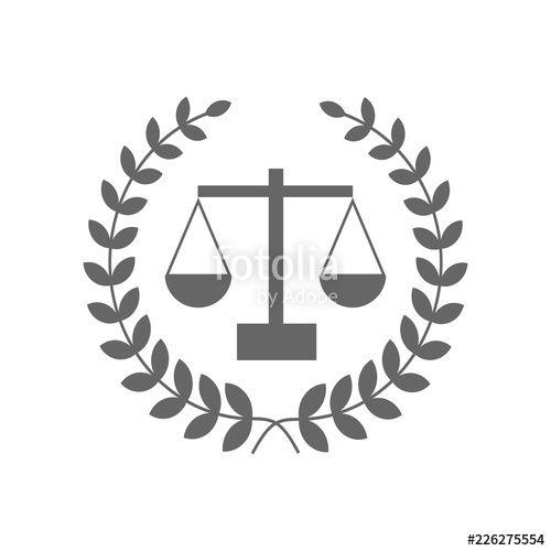 Court of Law Logo - Justice scales lawyer logo, Scales of Justice sign icon. Court