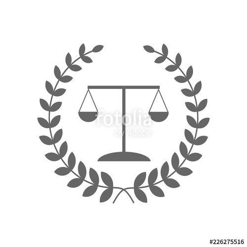 Court of Law Logo - Justice scales lawyer logo, Scales of Justice sign icon. Court