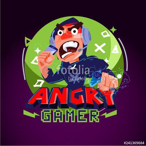 Angry Gamer Logo - Angry gamer logo. gamer logo concept - vector