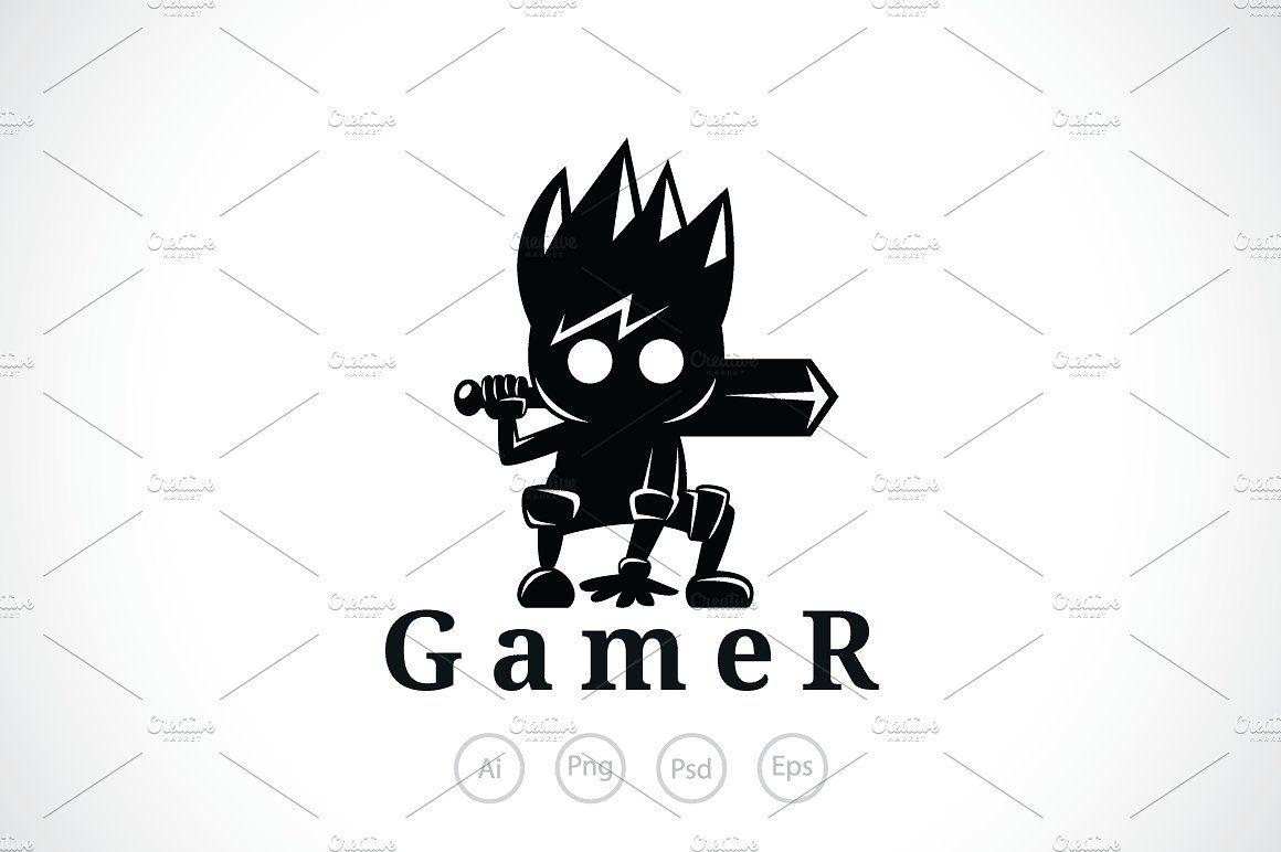 Angry Gamer Logo - Ninja Gamer Logo Template Logo Templates Creative Market