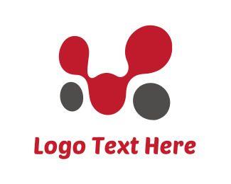 Grey and Red Circle Logo - Dots Logos | Make A Dots Logo Design | BrandCrowd