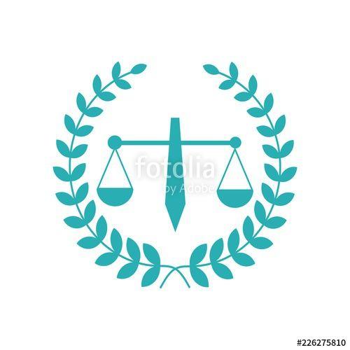 Court of Law Logo - Justice scales lawyer logo, Scales of Justice sign icon. Court of ...