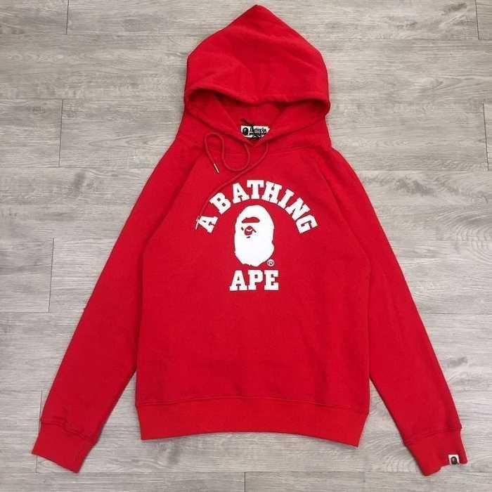 Red Bathing Ape Logo - Cheap Bape A Bathing Ape Classic Red Hoodie Sale Online at Best