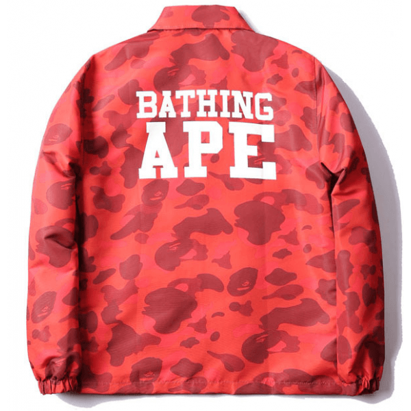 Red Bathing Ape Logo - Bape Logo Camou Jacket (Red)