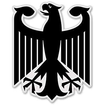 Eagle German Logo - Amazon.com: German Eagle Black Vinyl Sticker - Car Phone Helmet ...