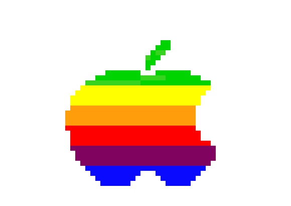 Old Apple Logo - old apple logo | Pixel Art Maker