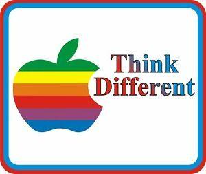 Old Apple Logo - Old Apple Logo Think Different Computer Mousepad | eBay