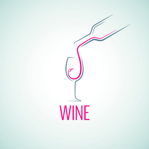 Wine Logo - Elegant wine logo design graphic vector Free vector in Encapsulated