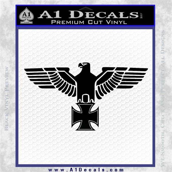 Eagle German Logo - Reichsadler Eagle WWII German Army Iron Cross Decal Sticker » A1 Decals