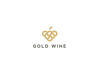 Wine Logo - Gold Wine Logo