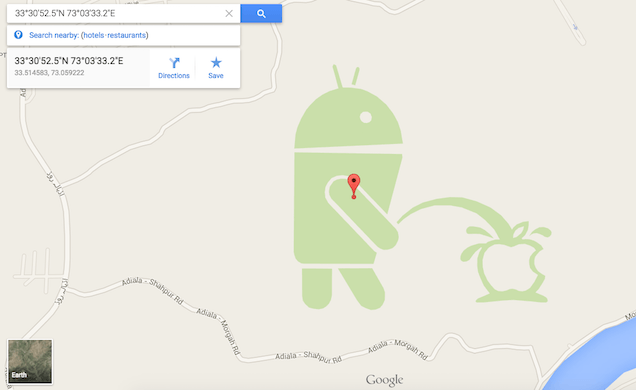 Google Maps History Logo - Who Drew This Peeing Android Logo on Google Maps?