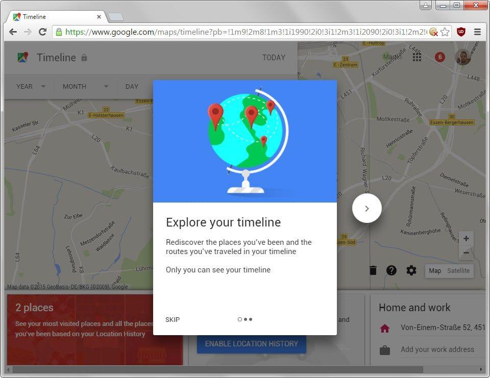 Google Maps History Logo - Google Maps Timeline: Revisit places you have been to - gHacks Tech News