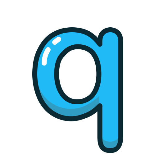 Blue Letter Q Logo - Blue, letter, lowercase, q icon