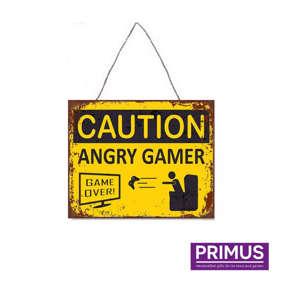 Angry Gamer Logo - Buy Angry Gamer Plaque x 25cm online from PRIMUS