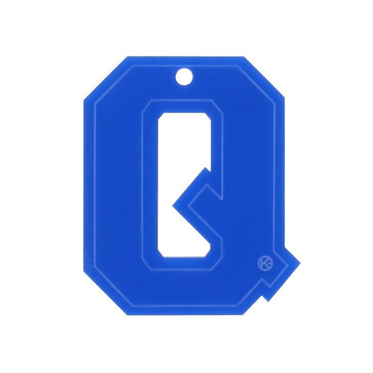 Blue Letter Q Logo - Letter Q Charm Blue Letter Bag Charm By KG Kurt Geiger